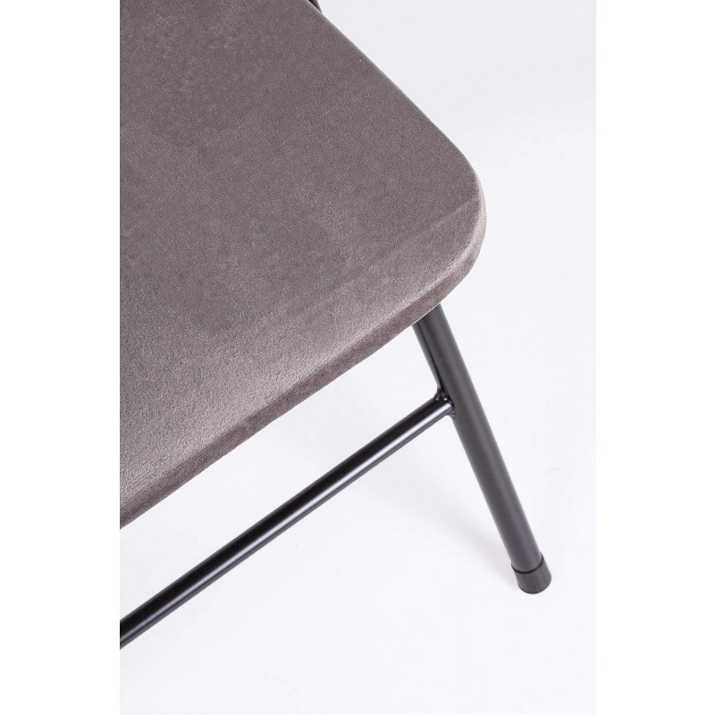 Scaun pliabil, cu cadru metalic, tapitat cu piele sintetica, 44x45x79 cm, Grunberg Z28 (maro) [2]