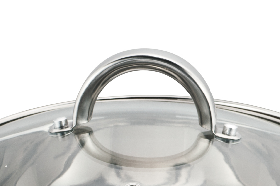 Set 12 piese , 6 vase din inox, compatibile cu plita cu inductie, cu capace din sticla, Grunberg GR2441 [9]