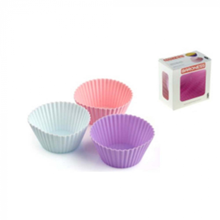 Set 6 forme pentru briose din silicon 7x6 cm [2]