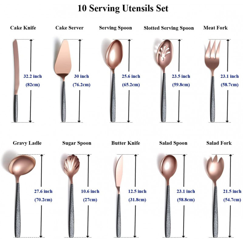 Set tacamuri 10 piese roz aurii din inox , Berglander [2]