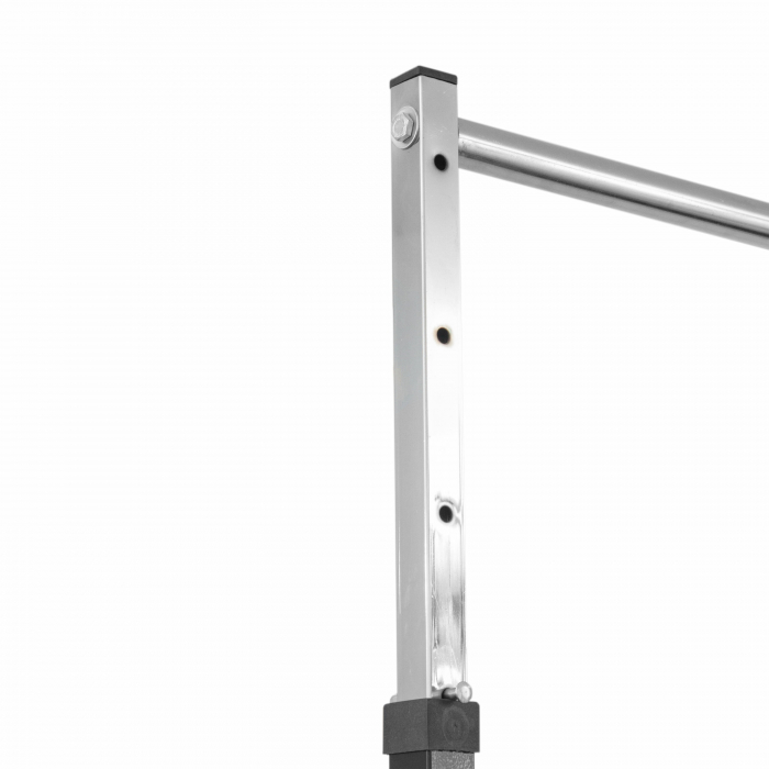 Stender din metal, cu 2 bare, reglabil, vopsit negru, 1117 [3]