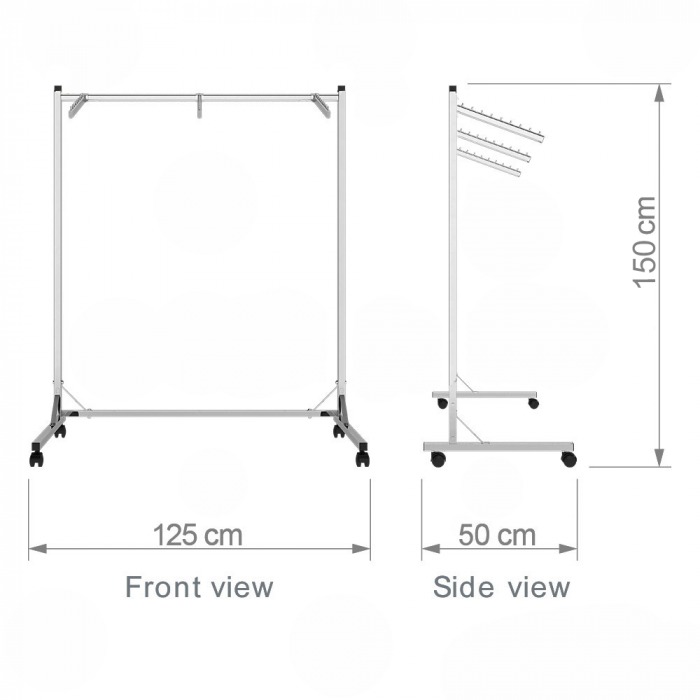 Stender din metal, cu 3 brate de expunere, vopsit negru, 2262023 [2]