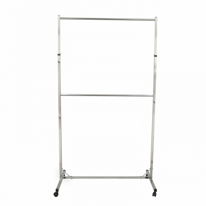 Stender din metal, cu doua bare, reglabil, cromat, 1118 [3]