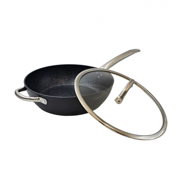 Tigaie adanca, cu doua manere, profesionala, 28 cm, BRIO METALLICA [3]