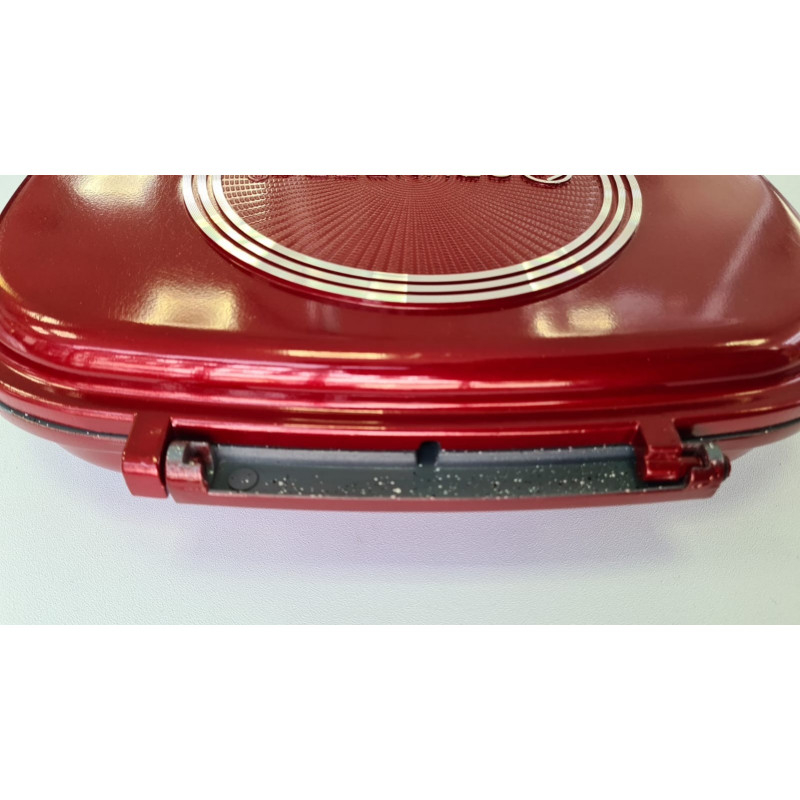 Tigaie dubla din aluminiu, ceramica marmorata, inchidere magnetica, inel din silicon, 32x22x7.50 cm [4]