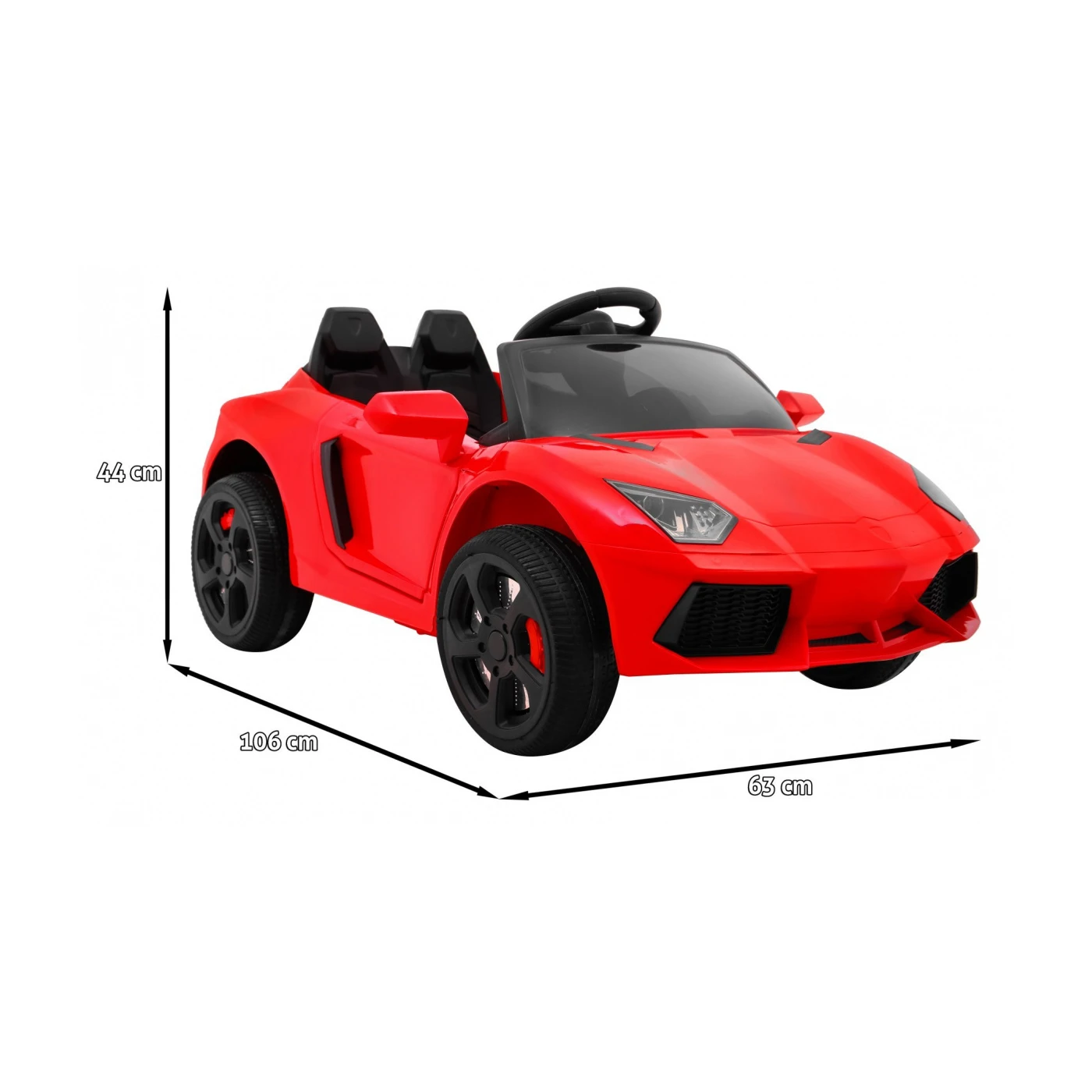 Tricicleta electrica pentru copii, Motor 2x35W, roti EVA, muzica si lumini, Rosu [2]