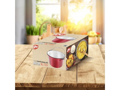 Tuci emailat din fonta, Ø 22 cm, 3L [4]