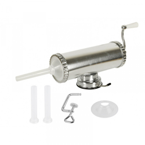 Aparat pentru umplut carnati, din inox, orizontal, 2.50 kg, Grunberg GR746 [0]