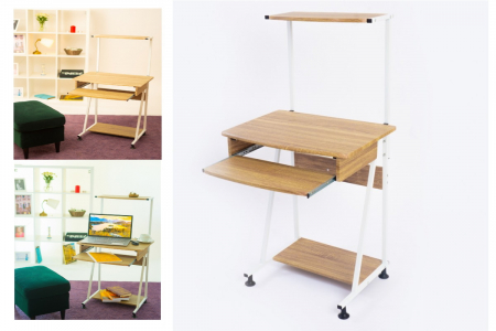 Birou metal si PAL , 60 x 50 x 116 cm, Grunberg, Natur [0]