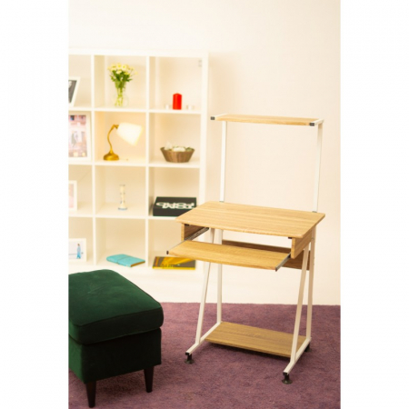 Birou metal si PAL , 60 x 50 x 116 cm, Grunberg, Natur [1]