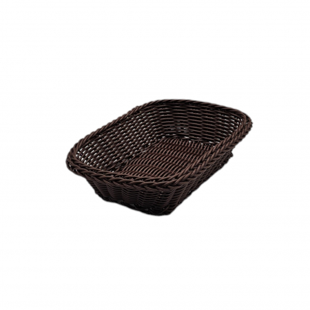 Platouri, cosuri si suporti - Cos de paine, dreptunghiular, 24 cm x 17 cm x 7 cm, maro inchis