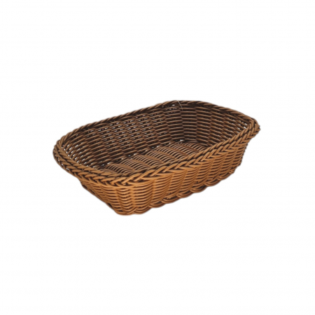 Platouri, cosuri si suporti - Cos de paine, dreptunghiular, 24 cm x 17 cm x 7 cm, maro, BRIO