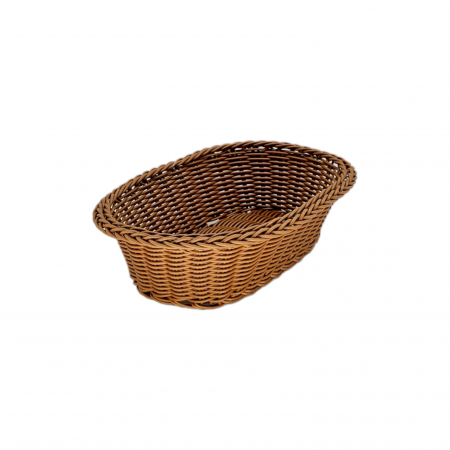 Platouri, cosuri si suporti - Cos de paine, oval, 24 cm x 17 cm x 7 cm, maro, BRIO