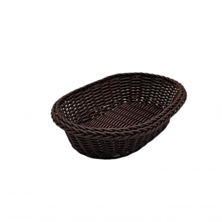 Platouri, cosuri si suporti - Cos de paine, oval 24 cm x 17 cm x 7 cm, maro inchis, BRIO