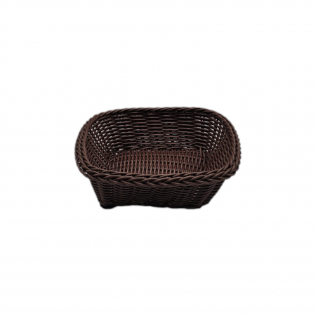 Platouri, cosuri si suporti - Cos de paine, patrat, 20 cm x 20 cm x 7 cm, maro inchis, BRIO