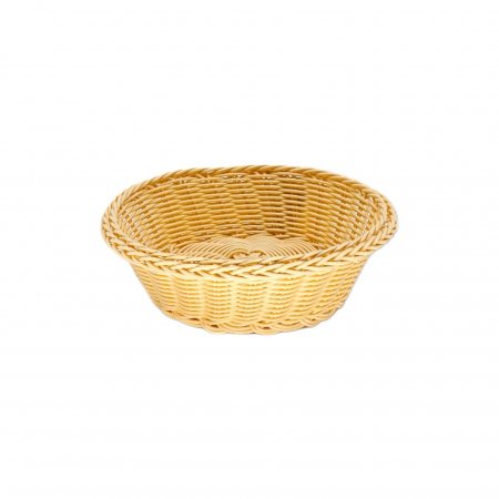 Platouri, cosuri si suporti - Cos de paine, rotund, 21 cm x 7 cm, crem, BRIO