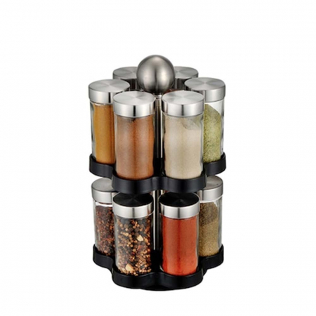 BRIO METALLICA - Set 12 piese pentru condimente cu suport rotativ [0]