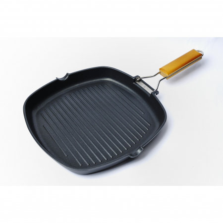 Tigaie grill non-aderenta, 26x26 cm, BRIO [0]