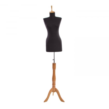 Manechin croitorie - Bust Dama Cu Picior Trepied Natur
