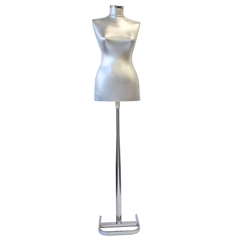 Bust Argintiu Dama Cu Picior Metal Gros [1]