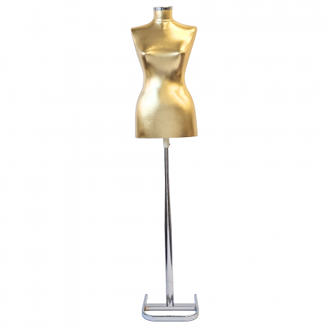 Bust Auriu   Dama Cu Picior Metal Gros [1]