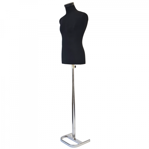 Manechin croitorie - Bust barbat cu picior din metal Cromat