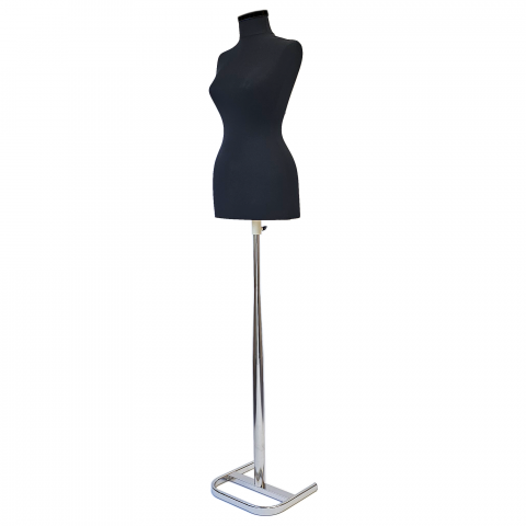 Manechin croitorie - Bust dama cu picior din metal Cromat