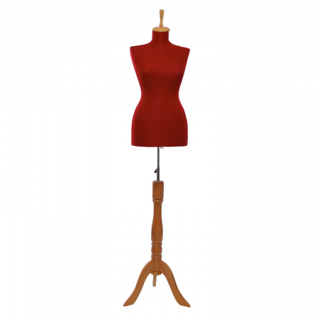 Manechin croitorie - Bust Rosu   Dama Cu Picior Trepied Natur