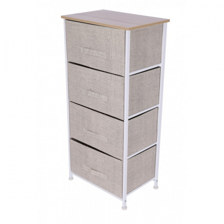 Comoda 4 sertare, 45 x 30 x 94 cm, Bej [2]