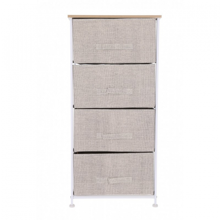 Comoda 4 sertare, 45 x 30 x 94 cm, Bej [4]