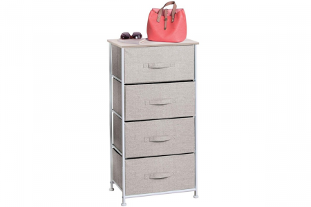 Comoda 4 sertare, 45 x 30 x 94 cm, Bej [6]