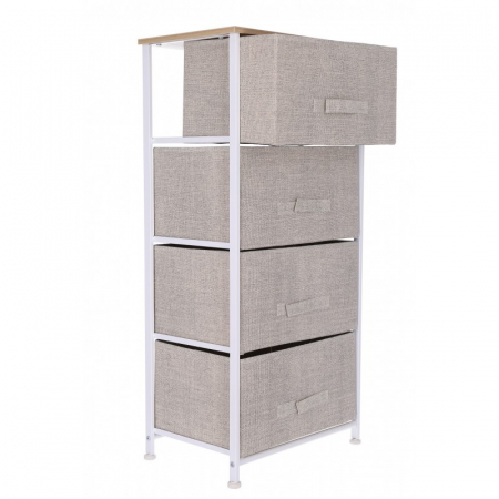 Comoda 4 sertare, 45 x 30 x 94 cm, Bej [1]