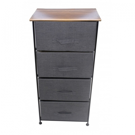 Comoda 4 sertare, 45 x 30 x 94 cm, Gri [5]