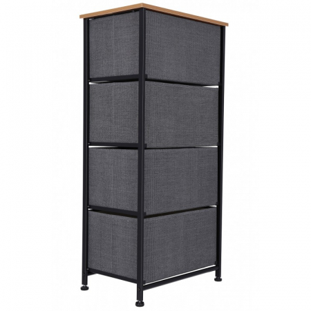 Comoda 4 sertare, 45 x 30 x 94 cm, Gri [3]