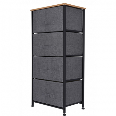 Comoda 4 sertare, 45 x 30 x 94 cm, Gri [0]