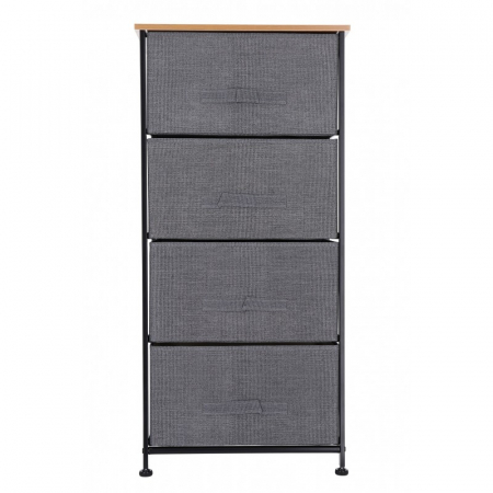 Comoda 4 sertare, 45 x 30 x 94 cm, Gri [4]