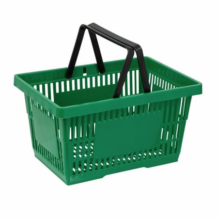 Cosuri cumparaturi - Cos de cumparaturi cu maner 28 Litri, Verde