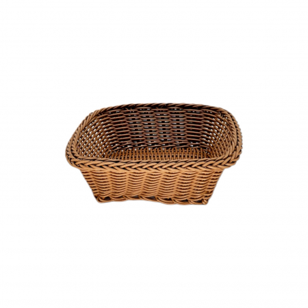 Platouri, cosuri si suporti - Cos de paine, patrat, 20 cm x 20 cm x 7 cm, maro, BRIO