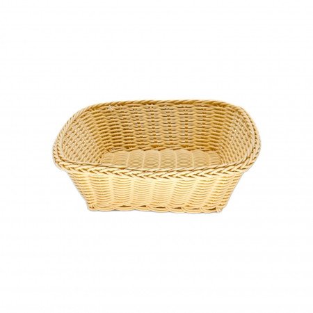 Platouri, cosuri si suporti - Cos de paine, patrat, 23 cm x 23 cm x 8 cm, crem, BRIO