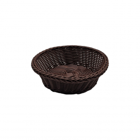 Platouri, cosuri si suporti - Cos de paine, rotund, 21x7 cm, maro inchis, BRIO