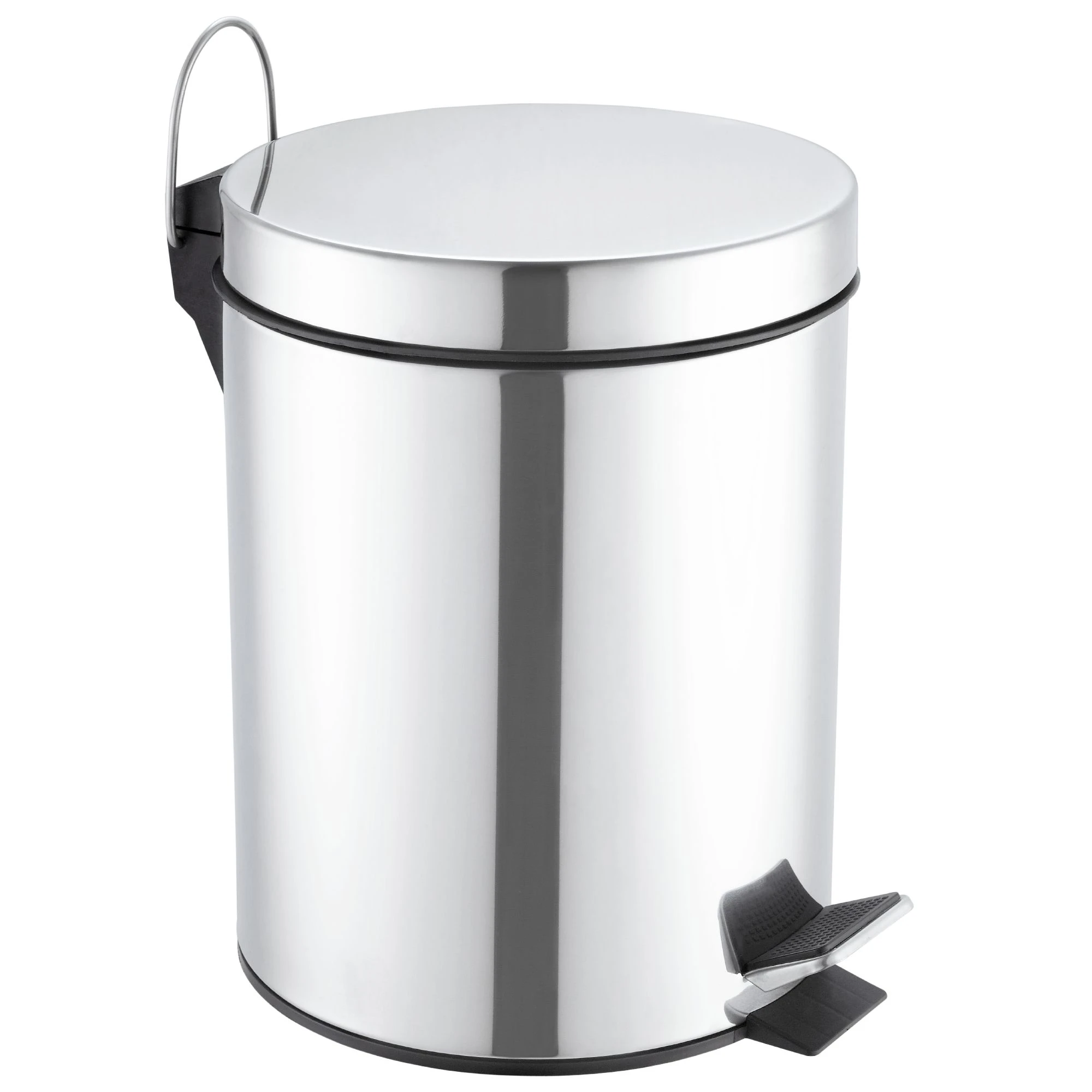 Ustensile si solutii - Cos menajer cu pedala, cromat, 5L