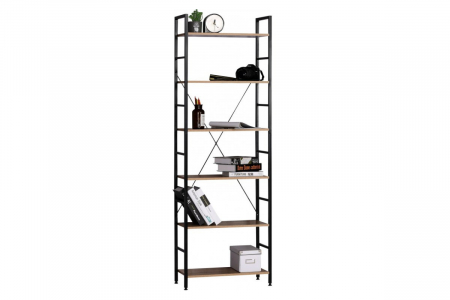 Etajera cu 6 Rafturi, Metal si PAL, 60 x 27.60 x 180 cm [0]