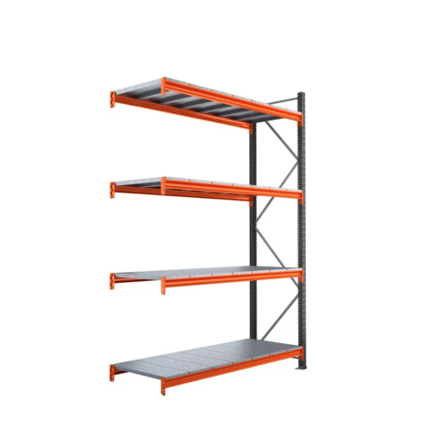 Rafturi depozitare - Extensie Raft Metalic Depozit, 200x180x80 cm cu Polițe Metalice – 500 kg/Nivel
