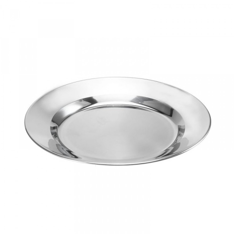 Farfurie din inox, intinsa, 22 cm, Grunberg IFM22 [0]