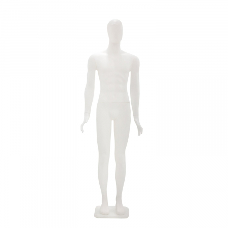 MANECHINI PLASTIC - MANECHIN ALB PLST BARBAT CAP OU ALB