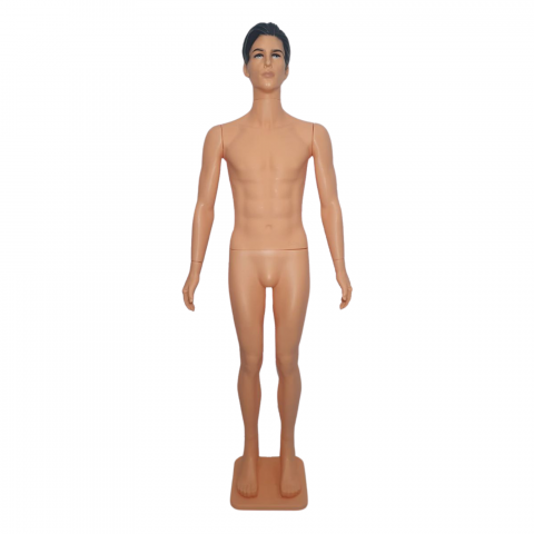 Manechini plastic - Manechin din plastic, barbat, cu suport, Bej