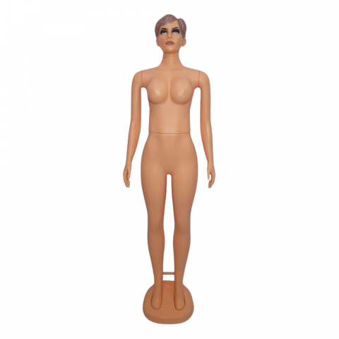 Manechini plastic - Manechin din plastic, dama, cu suport, Bej