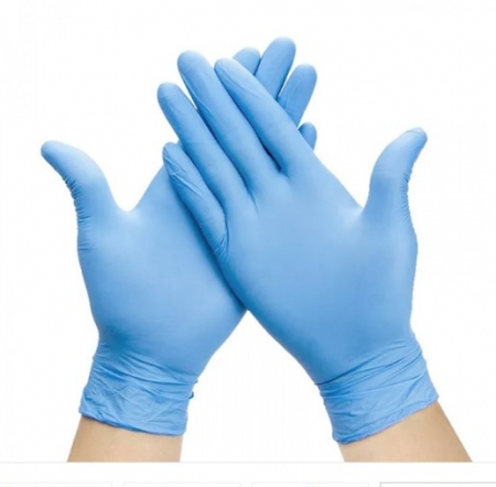 Manusi de unica folosinta din nitril, bleu, fara pudra, 100buc/cut, marimea M, Prime Source [0]