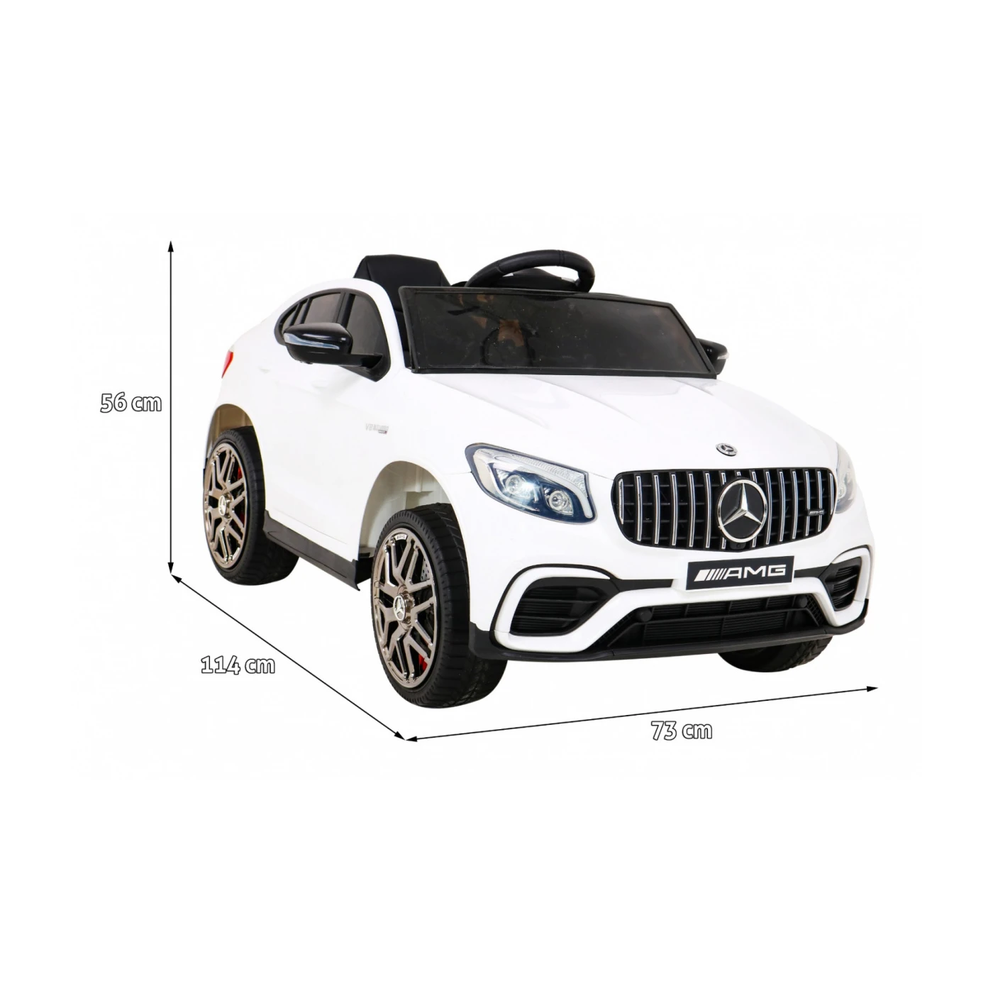 Mercedes Benz GLC63S pentru copii 4 X 4, Motor 4x25w, scaun piele, roti eva lumini si muzica, Alb [1]