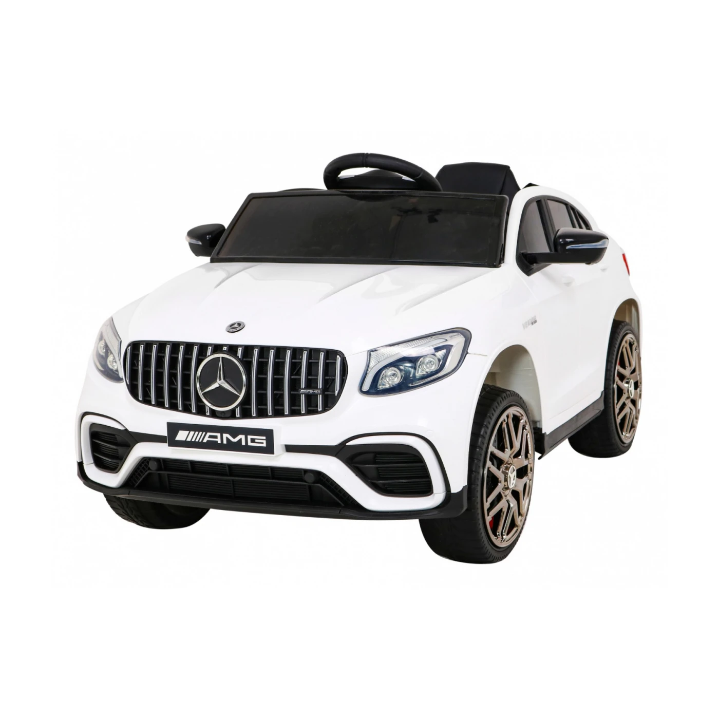 Mercedes Benz GLC63S pentru copii 4 X 4, Motor 4x25w, scaun piele, roti eva lumini si muzica, Alb [0]